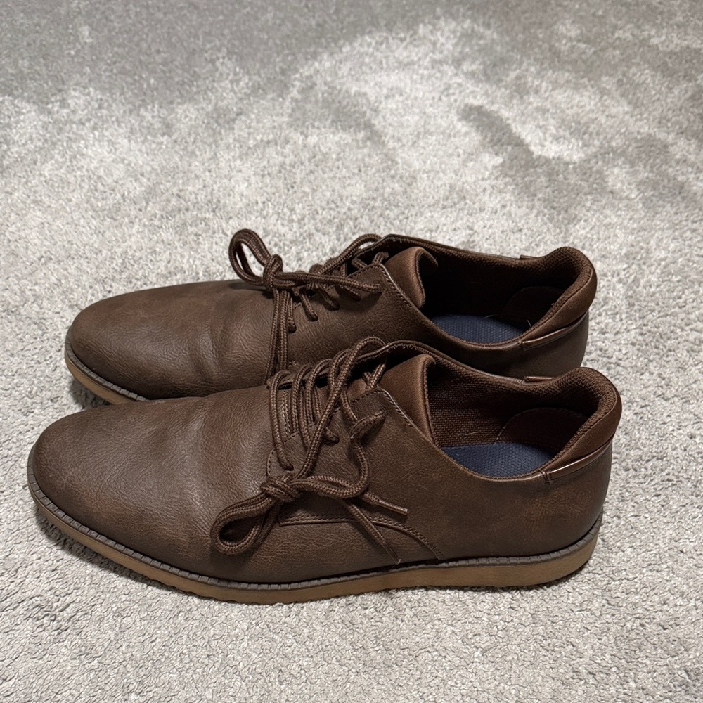 Men’s Dr. Scholl’s Sync Oxford Shoes Size 12 Brown Faux Leather